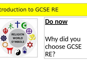 Introduction to GCSE RE