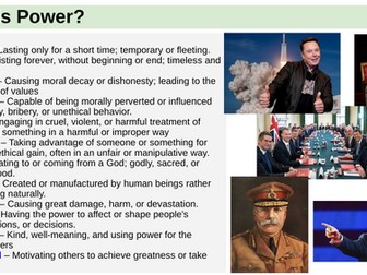 Oracy task: Introducing power and conflict