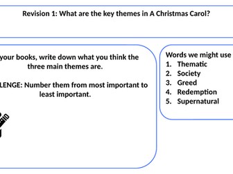Christmas Carol Revision