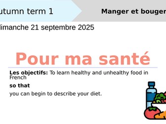 Pour ma sante - French unhealthy and healthy food lesson