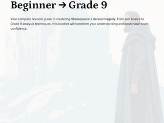 GCSE Macbeth Support Booklet All Exam Boards