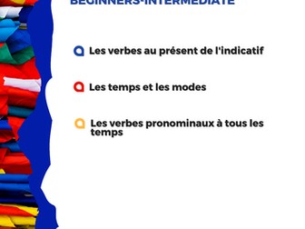 French Beginners & Intermediate Grammar List