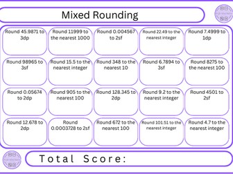 Mixed Rounding - 20 Questions