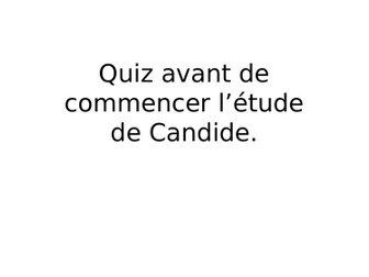 Candide French A level