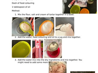 Playdough Recipe with pictures