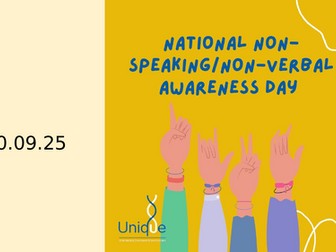 National Non-Verbal Day Powerpoint 30.09.25
