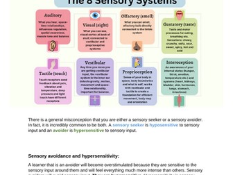 Sensory Domains Guidance for Staff