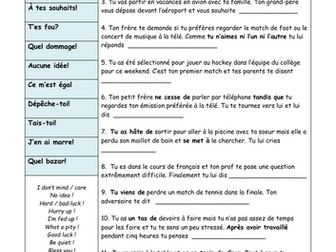French KS4 Which Expression?