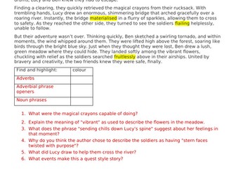 Writing for Aaron Becker Quest