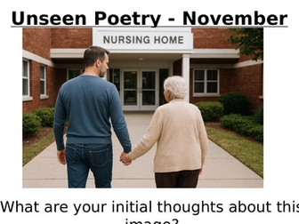 Unseen Poetry November by Armitage