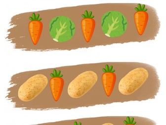 Harvest Vegetable Repeated Pattern Cards