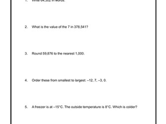 GCSE Maths Foundation – Number Skills (1) Review