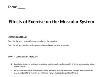 Long and Short Term effects of exercise