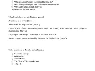 A Christmas Carol All Concepts Revision