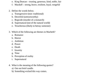 Macbeth All Concepts Revision