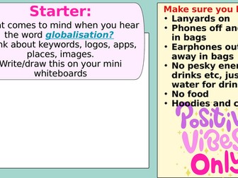 OCR Sociology Globalisation Introduction Lesson Alevel