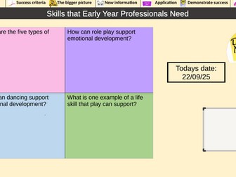 AAQ Early Child Development Unit 3 Learning Aim D