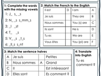 KS3 French - Être 