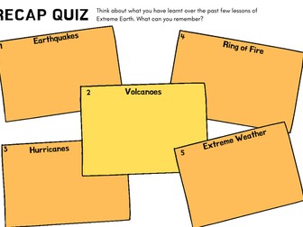 Earthquakes and Hurricanes Lesson Resource