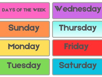 Days of the week display - 2