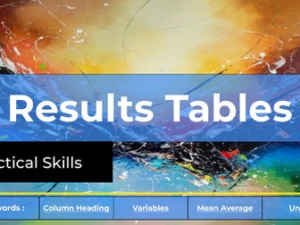 Practical Skills - Lesson 3 Drawing Tables