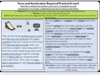 GCSE Physics 2 Required Practical – Force and Acceleration (6-Mark Exam Practice, AQA Combined)