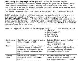 Question 5 Language Paper 1 - The opening of a story