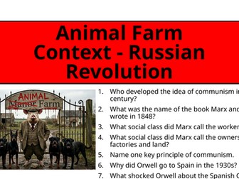 Animal Farm - Context (Russian Revolution)