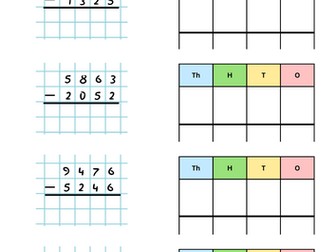 Subtraction 4-digit numbers
