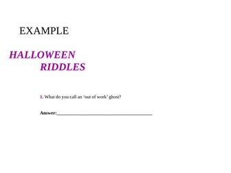 Halloween Riddles