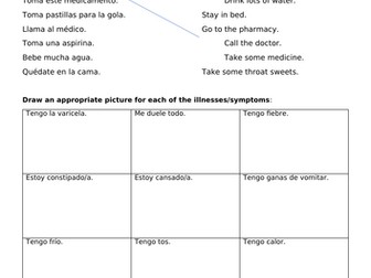 KS2/KS3 Spanish: health, illnesses and remedies