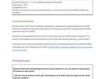 GCSE Creative Writing: Leading with Characters (Updated AQA requirements 2026)