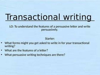 Transactional writing