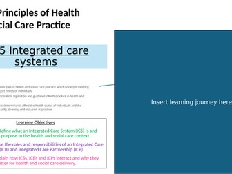 AAQ Health and Social Care Unit 3 Principles of Safe Practice 3.15 Integrated care systems