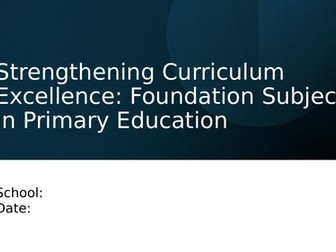 Strengthening Curriculum Excellence