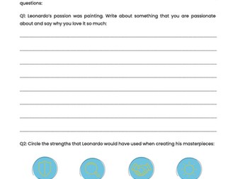 Leonardo da Vinci - literacy activities - 5-7