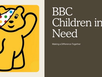 BBC Children in Need Assembly PowerPoint