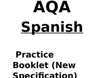 NEW GCSE Spanish role play and reading aloud task practice booklet