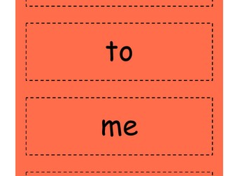 Red Words Flash Cards