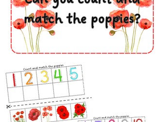 Remembrance Day - Poppy subitising