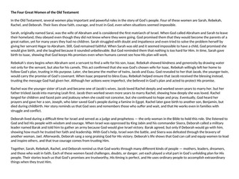 Great women of the Old Testament