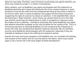 RS AQA 12 Mark question Feedback