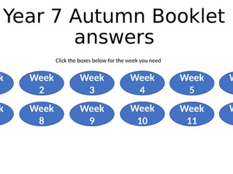 Year 7 Autumn Term Numeracy Booklet with Cross-Curricular Links