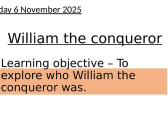Y11 - William the Conqueror & Castles