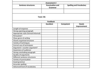 GCSE Eng Lang: Unit 1 Task 1 feedback cover page