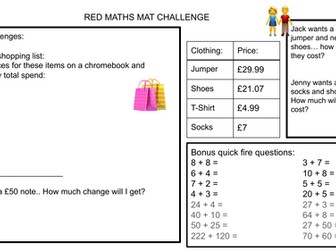 Mathematics mat - differentiated x3 times