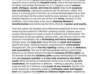 The Godfather - Key Sequence Model Essay