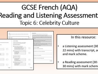 Assessments- Topic6: Celebrity Culture- GCSE French