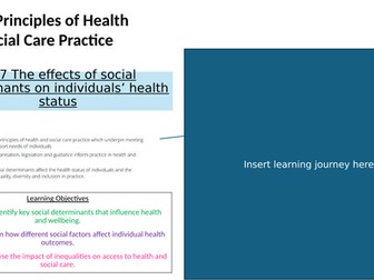 AAQ Health and Social Care Unit 3 Lessons for all of essential content C.
