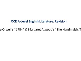 1984 and Handmaids Tale essay writing & revision